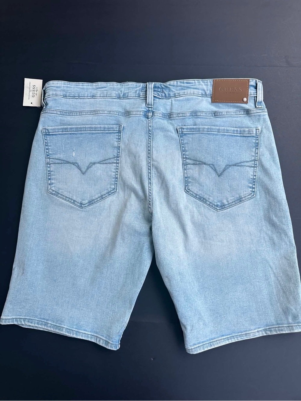 Guess Light Blue Distressed Denim Shorts SZ 40 - Picture 7 of 8